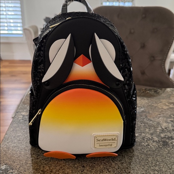 Penguin Sequin Mini Backpack